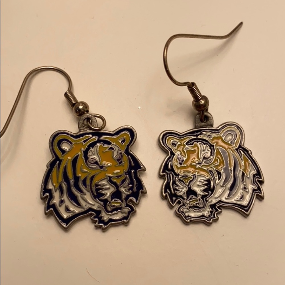 LSU tiger earrings